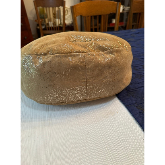 Jimmy Choo Gold Suede Metallic Hobo Bag - Picture 14 of 16